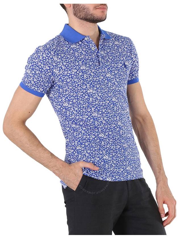 Polo Ralph Lauren Men's Blue Floral Cotton Polo Shirt, Size X-Small - POLO RALPH LAUREN - BALAAN 3