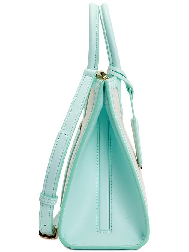 Mini Frances Canvas Tote Bag Mint - BURBERRY - BALAAN 4