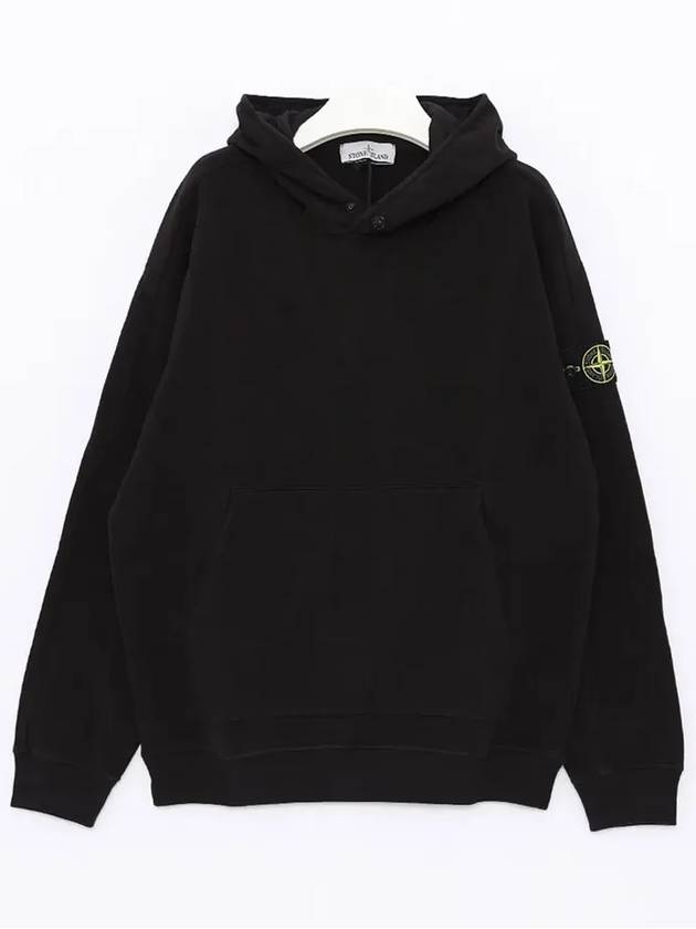 Compass Logo Patch Hoodie Black - STONE ISLAND - BALAAN 3