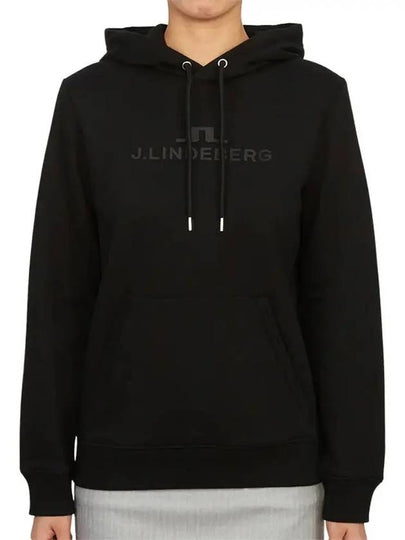 Alpha Logo Print Hoodie Black - J.LINDEBERG - BALAAN 2