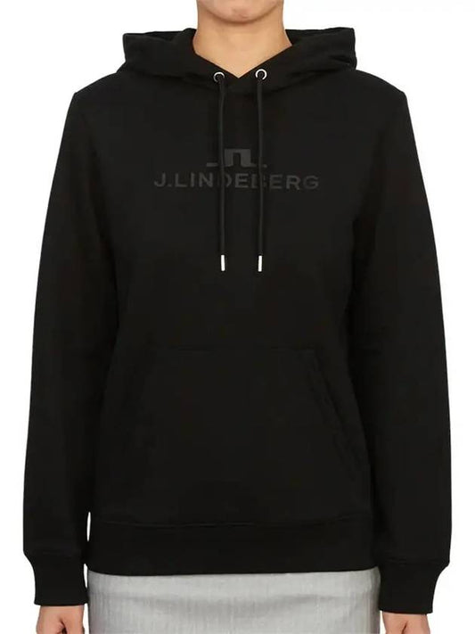 Alpha Logo Print Hoodie Black - J.LINDEBERG - BALAAN 2