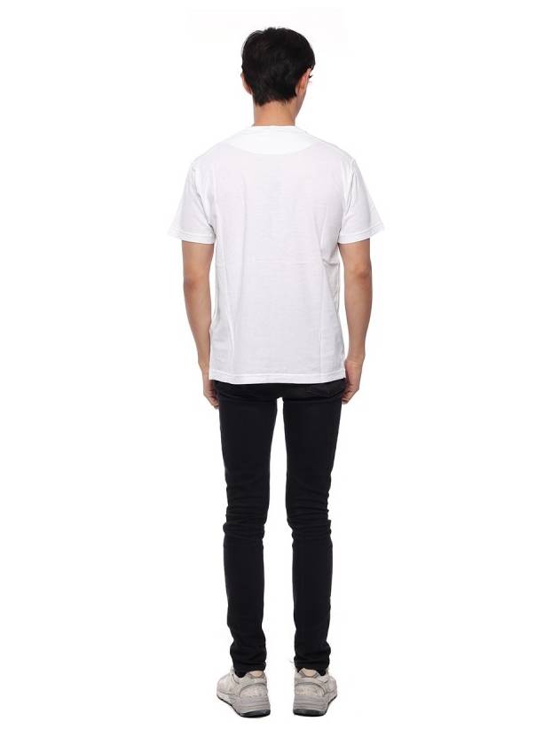 Cotton Jersey Compass Patch Short Sleeve T Shirt White - STONE ISLAND - BALAAN 6