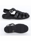 Triangle Logo Fisherman Rubber Sandals Black - PRADA - BALAAN 4