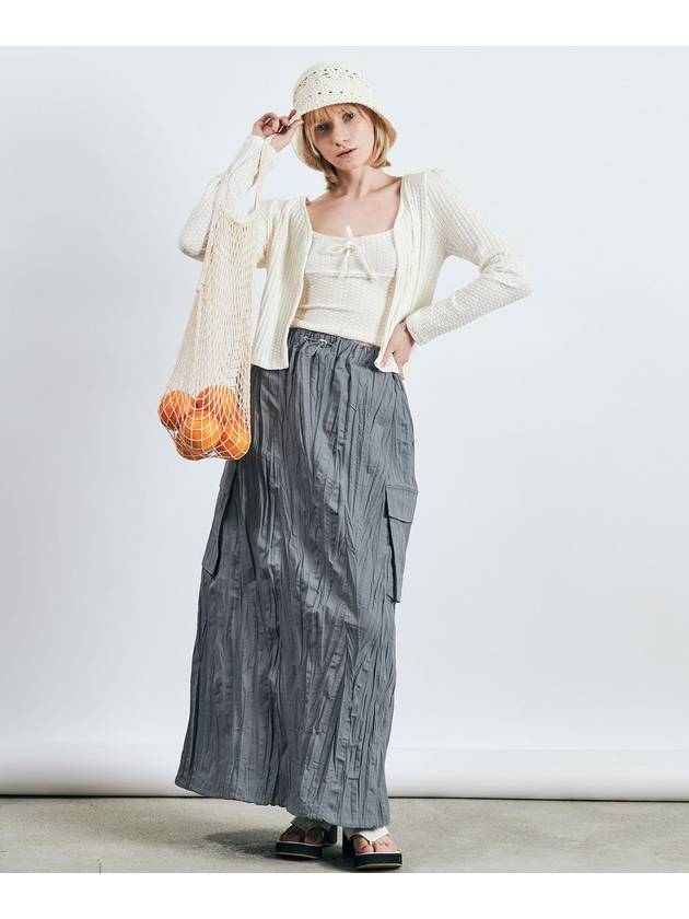 SA pleated long skirt_gray - SMITH ARMOR - BALAAN 1