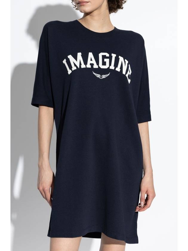 Zadig & Voltaire Dress With Portman Logo, Women's, Navy Blue - ZADIG & VOLTAIRE - BALAAN 3