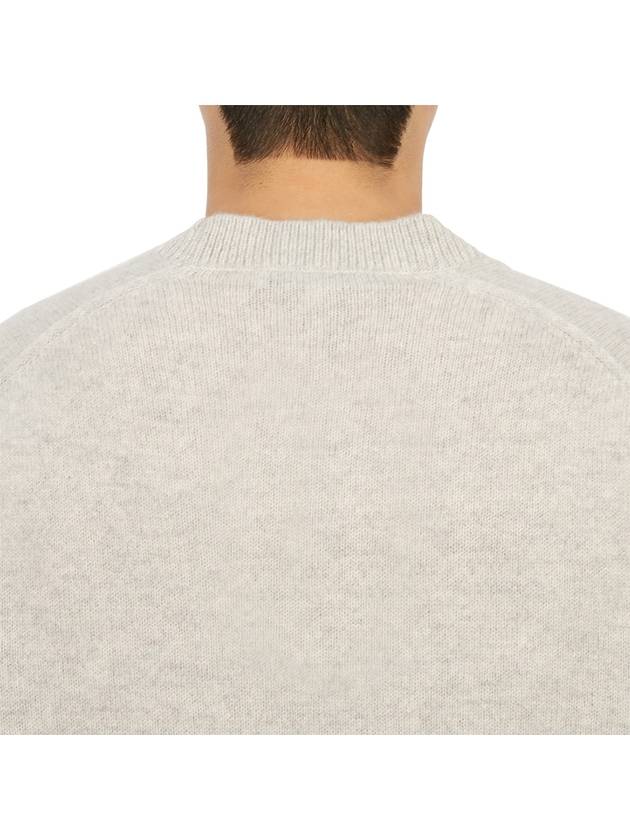 Baby Fox Patch Regular Knit Top Light Grey Melange - MAISON KITSUNE - BALAAN 8