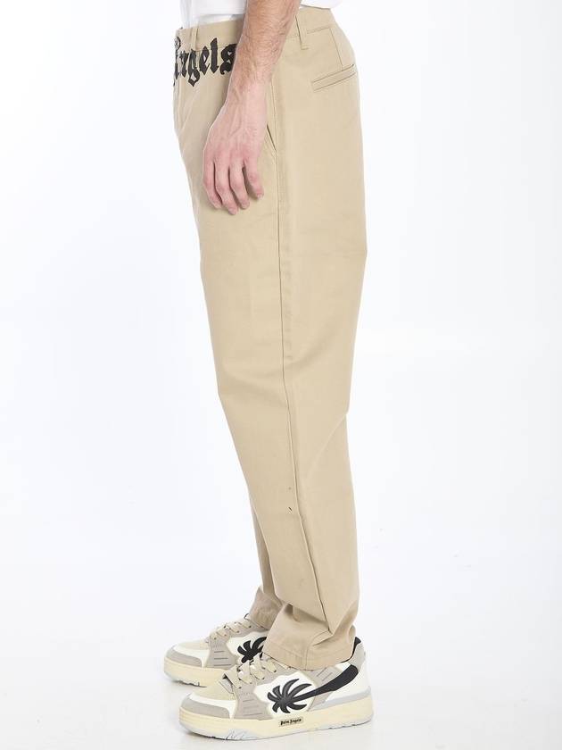 Chino pants with logo - PALM ANGELS - BALAAN 3