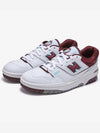 550 Logo Low Top Sneakers White Burgundy - NEW BALANCE - BALAAN 8