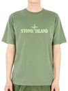 Stitches Two Embroidery Short Sleeve T-Shirt Sage Green - STONE ISLAND - BALAAN 3