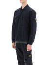 Supima Cotton Twill Stretch-TC Jacket Navy Blue - STONE ISLAND - BALAAN 9