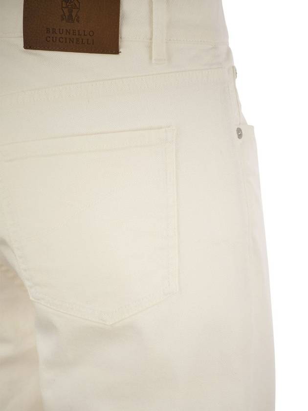 Dyed Denim Jeans White - BRUNELLO CUCINELLI - BALAAN 5