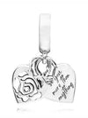 Rose Heart Padlock Dangle Bracelet Charm Silver - PANDORA - BALAAN 4