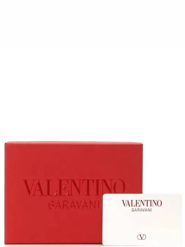 V Logo Signature Card Wallet Rose Cannelle - VALENTINO - BALAAN 7