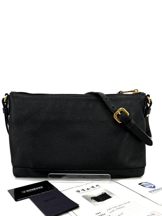 Vitello Dino triangle logo cross bag black - PRADA - BALAAN 4