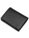 Gold Hardware Triangle Logo Saffiano Half Wallet Black - PRADA - BALAAN 3