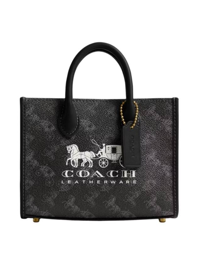 Ace Tote 17 Horse And Carriage Tote Bag Black - COACH - BALAAN 1