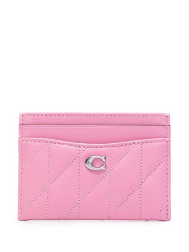 Essential Quilted Card Wallet Pink - COACH - BALAAN 1