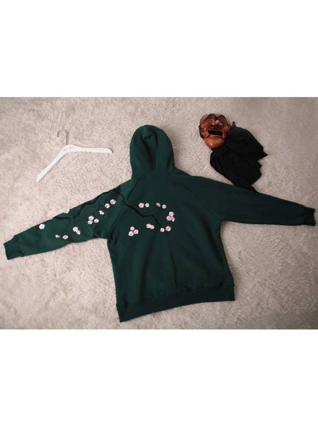 cherry blossom embroidery raglan brushed hoodie GREEN - ASIHA - BALAAN 4