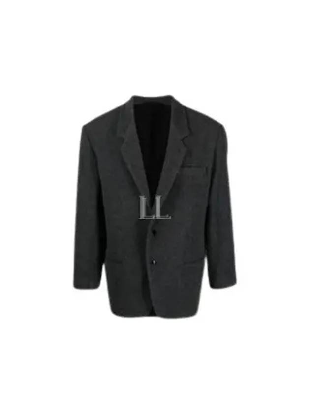 Single-Breasted Wool Blazer Jacket Grey - LEMAIRE - BALAAN 2