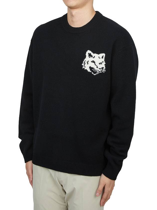 Fox Head Knit Top Black - MAISON KITSUNE - BALAAN 3