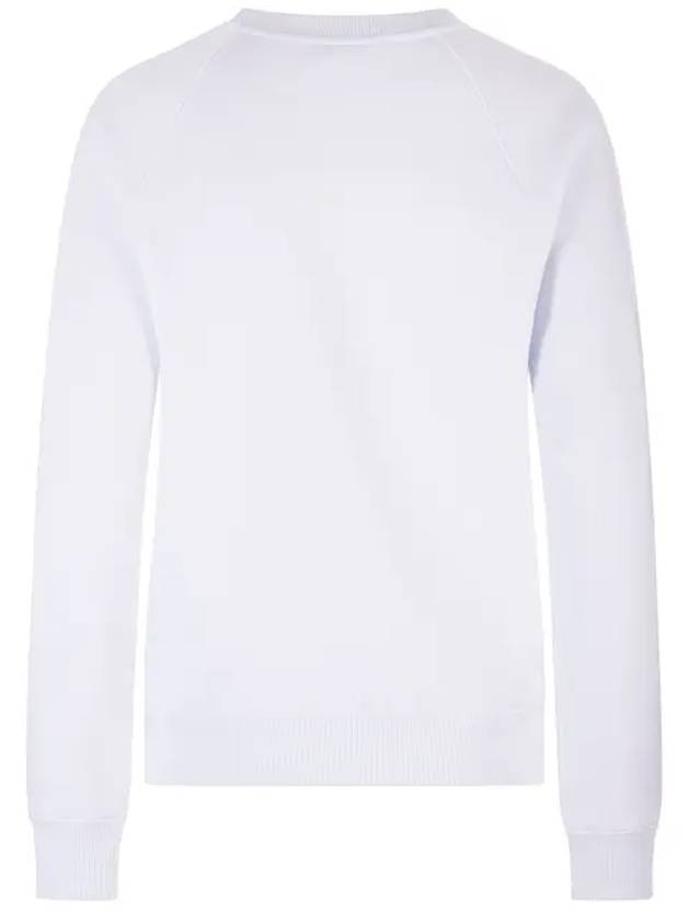 Women's Brushed Logo Crew Neck Sweatshirt White - MSGM - BALAAN 3