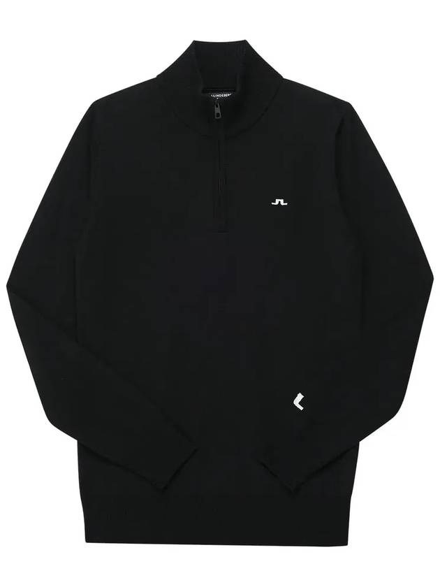 Kian Half Zip-Up Knit Top Black - J.LINDEBERG - BALAAN 5