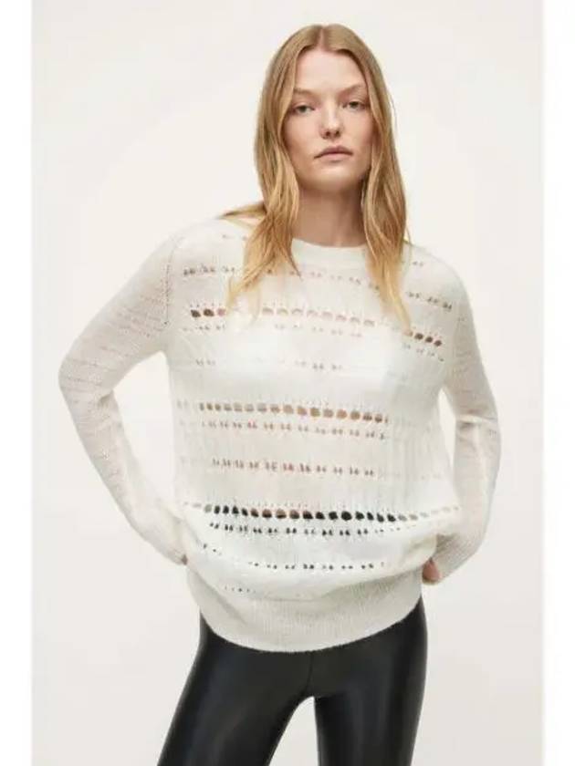 Cole Crew Neck Knit WK006X 4068 White - ALLSAINTS - BALAAN 1