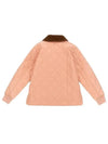 Kids Corduroy Collar Quilted Jacket Coral Rose - BURBERRY - BALAAN 3