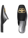 BB Logo Leather Mule Black - BALENCIAGA - BALAAN 2