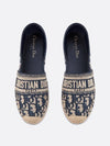 Granville Oblique Embroidered Cotton Espadrilles Blue - DIOR - BALAAN 5