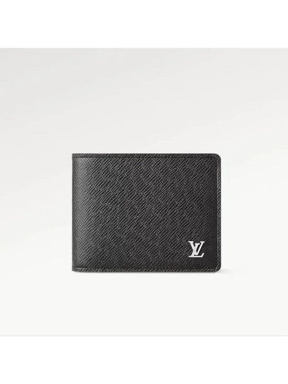 Multiple Taiga Leather Half Wallet Black - LOUIS VUITTON - BALAAN 2