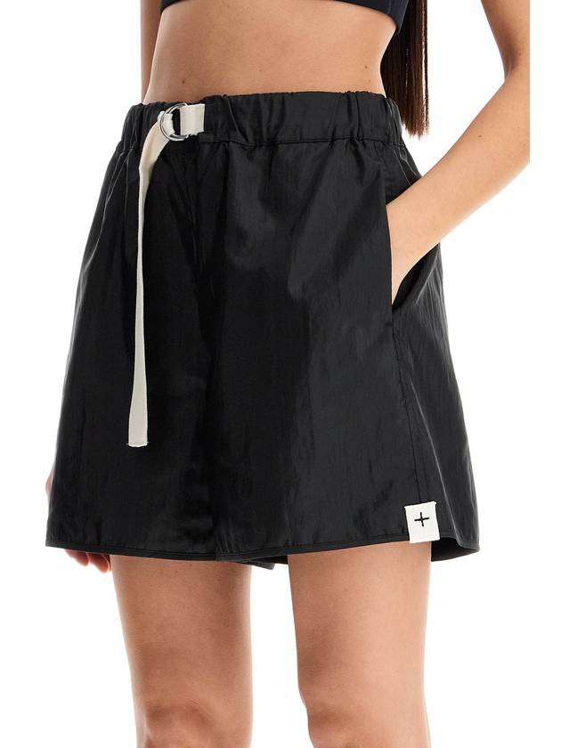 silk and nylon shorts with belt in a - JIL SANDER - BALAAN 4