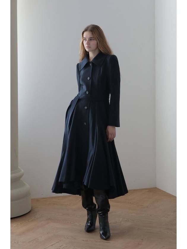 minimal flare maxi coat - CAHIERS - BALAAN 1