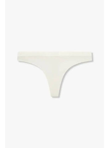 UNDERWEAR Women s Embroidered Logo Banded Thong Ivory - EMPORIO ARMANI - BALAAN 1