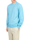 Men's Crew Neck Wool Knit Top Blue - DRUMOHR - BALAAN 6