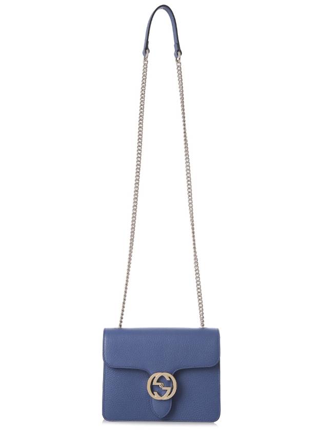 Interlocking GG Chain Small Cross Bag Navy - GUCCI - BALAAN 5