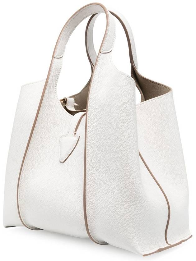 T Timeless Leather Shopping Mini Tote Bag White - TOD'S - BALAAN 3