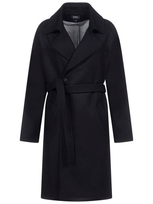 Women's Baker Street Belted Double Coat Black - A.P.C. - BALAAN 1