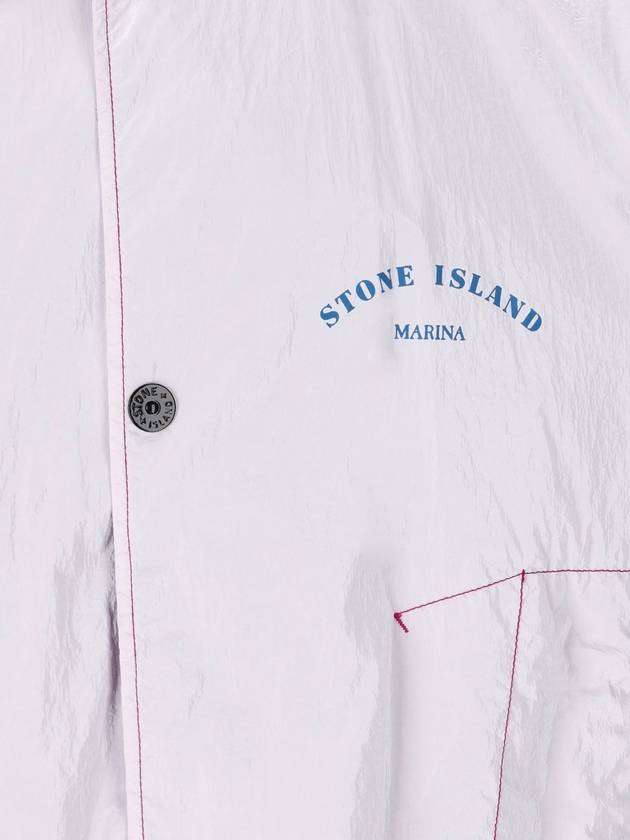 Marina Ripstop Prismatico Zip Up Hoodie Magenta - STONE ISLAND - BALAAN 3