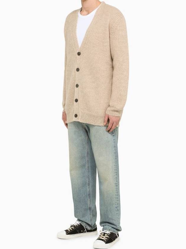 Stitch Alpaca Wool Knit Oversized Fit Cardigan Beige - MAISON MARGIELA - BALAAN 3