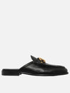 Signature V Logo Leather Bloafers Black - VALENTINO - BALAAN 2