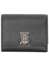 Monogram Motif Grainy Leather Folding Wallet Black - BURBERRY - BALAAN 2