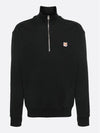 Fox Head Patch Half Zipper Sweatshirt Black - MAISON KITSUNE - BALAAN 2