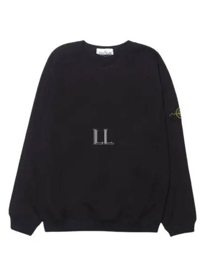 Logo Patch Sweatshirt Black - STONE ISLAND - BALAAN 2