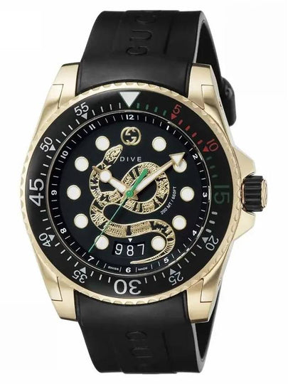 Men's Dive King Snake Watch Black - GUCCI - BALAAN 2