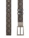 Square Buckle Reversible Belt Grey - GUCCI - BALAAN 3