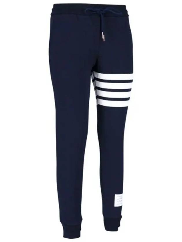 Women's Engineer 4 Bar Cotton Loopback Knit Track Pants Navy - THOM BROWNE - BALAAN 3