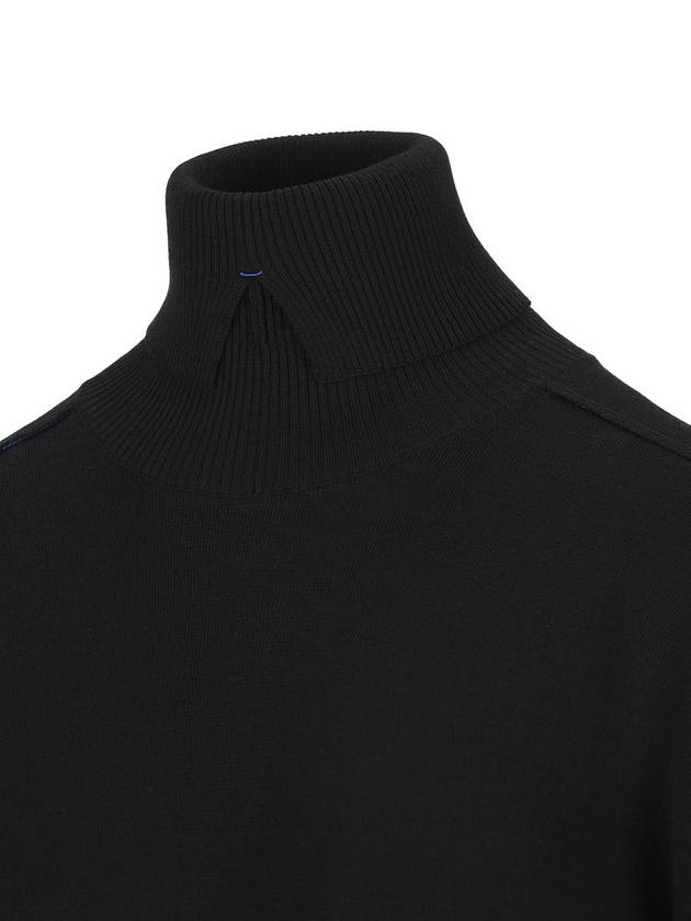 Rollneck Wool Knit Top Black - BURBERRY - BALAAN 4