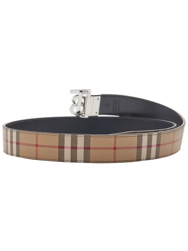 Monogram Motif Vintage Check Reversible Belt Archive Beige - BURBERRY - BALAAN 5