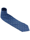 Ferragamo Men's Gancini Silk Tie 35 0887 F MARINE 0762111 - SALVATORE FERRAGAMO - BALAAN 2